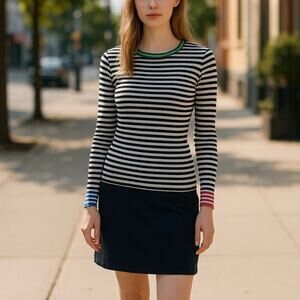 Mads Norgaard Copenhagen 2x2 Striped Tuba Organic Cotton Top